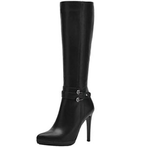 TAONEEF Botas Largas De Tacón Alto Para Mujer Botas De Tacón De Aguja Con Cremallera A Media Pierna Vestido De Fiesta Puntiagudo Zapatos De Invierno Talla Negra 39 Asiática