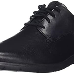 Clarks Vennor Walk, Zapatos de Cordones Derby Hombre, Negro (Black Leather), 42 EU