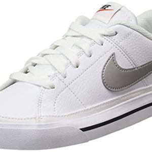 Nike Wmns Court Legacy, Zapatillas Deportivas Mujer, White Metallic Silver Black, 40.5 EU