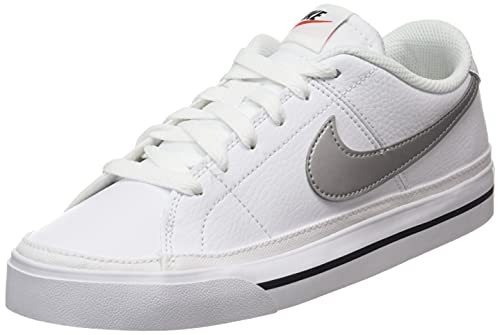 Nike Wmns Court Legacy, Zapatillas Deportivas Mujer, White Metallic Silver Black, 40.5 EU