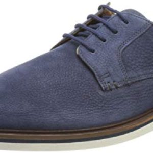 Clarks Malwood Plain, Oxford Hombre, Nobuck Navy, 44 EU