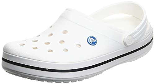 Crocs Crocband, Zuecos Unisex Adulto, Blanco White 01, 45/46 EU