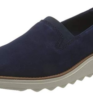 Clarks Sharon Dolly, Mocasn Mujer, Dark Blue Suede, 42 EU