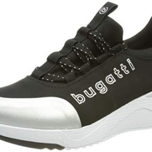 bugatti 431A2L605054, Mocasn Mujer, Negro/Plateado, 40 EU