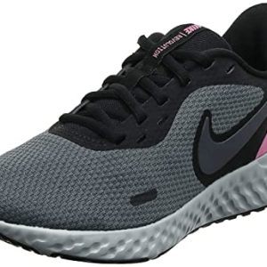NIKE Revolution 5, Zapatillas Mujer, Black/Psychic Pink-Dark Grey-Pure Platinum, 37.5 EU