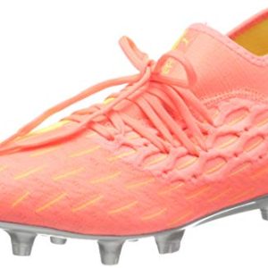 PUMA Future 5.2 Netfit OSG FG/AG, Botas de Fútbol Hombre, Rosa (Nrgy Peach/Fizzy Yellow), 42.5 EU