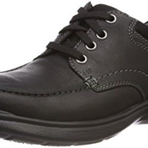 Clarks Cotrell Edge, Zapatos de Cordones Derby Hombre, Negro (Black Oily Lea), 43 EU