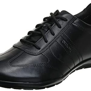 Geox UOMO Symbol B, Piso Oxford Hombre, Black, 42.5 EU