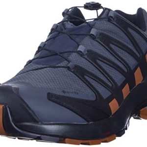 Salomon XA Pro 3D V8 Gore-Tex (impermeable) Hombre Zapatos de trail running, Negro (Ebony/Caramel Cafe/Black), 43 1/3 EU