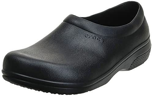 Crocs On The Clock Work Slipon Unisex Adulta Chanclas, Negro (Black), 36/37 EU