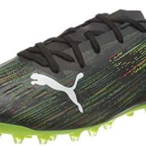 Puma Ultra 2.2 MG, Zapatillas de fútbol Hombre, Black/White/Yellow, 40.5 EU