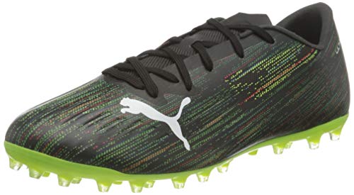 Puma Ultra 2.2 MG, Zapatillas de fútbol Hombre, Black/White/Yellow, 40.5 EU