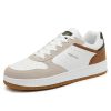 AX BOXING Zapatillas Hombre Casual Moda Sneakers Zapatillas Vestir Zapatos Cómodos Zapatillas Deporte Hombre Tamaño 41-46 EU(Marrón Blanco, 43 EU)