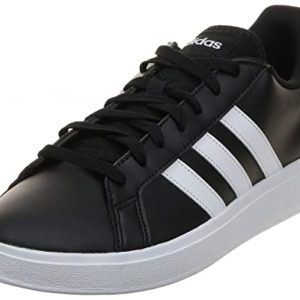 adidas Hombre Grand Court Base 2.0 Shoes, Core Black / Cloud White / Core Black, 44 2/3 EU