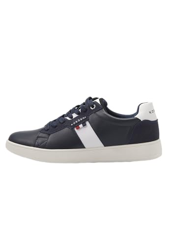 Koroshi Zapatilla Casual Sneaker con Cordones para Hombre | Ropa Casual, de Color Navy, Talla 43