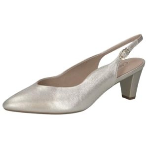 Caprice Zapatos de tacón de Mujer de Piel, champán, 37.5 EU