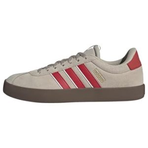 adidas VL Court 3.0 Shoes, Zapatillas Hombre, Wonder Beige Better Scarlet Core White, 38 EU