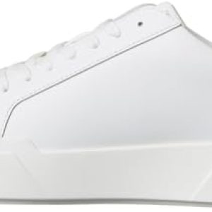 Calvin Klein Sneaker con Suela Cupsole Hombre Chunky Laceup de Piel, Blanco (Bright White/Black), 40