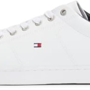 Tommy Hilfiger Sneaker con Suela Cupsole Hombre Essential Leather Calzado, Blanco (White), 46