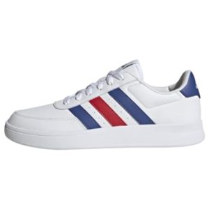 adidas Hombre Breaknet 2.0 Shoes, White / Lucid Blue / Better Scarlet, 42 2/3 EU