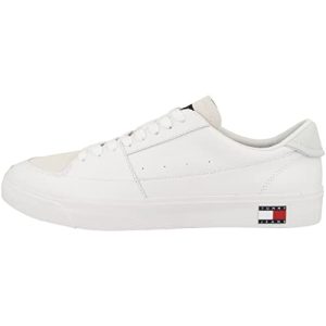 Tommy Jeans Hombre Sneaker vulcanizada Zapatillas, Blanco (White), 40 EU