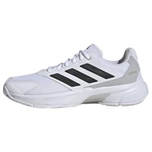Adidas Hombre Courtjam Control 3 Tennis Shoes, Cloud White/Core Black/Grey Two, 46 EU