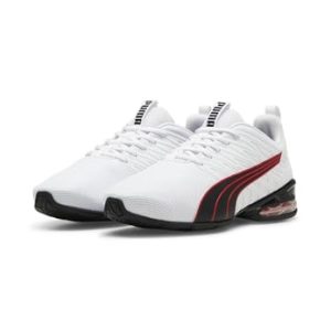 Puma Unisex Adults Voltaic EVO Light Road Running Shoe, Puma White-Puma Black-FOR All Time Red, 48 EU