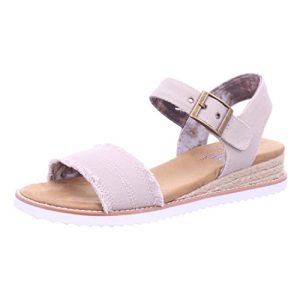 Skechers DESERT KISS ADOBE PRINCESS, Sandalias Mujer, Marrón (Light Taupe Canvas), 40 EU