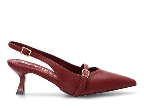 Etika Zapatos de Tacón Fino para Mujer, Elegante Zapato de Salón de Punta Fina con Pulsera al Tobillo, Tacón de 6cm, Ideal para Fiesta y Boda, Modelo 63304 Burdeos - 41