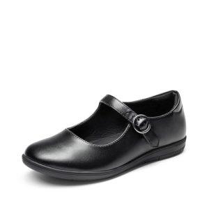 DREAM PAIRS Kids Zapatos Colegiales para Niña Merceditas Bailarinas Mary Jane Zapatos de Fiesta Cumpleaños Zapatos de Vestir Antideslizante Negro KFL217 Talla 26.5EU/9US