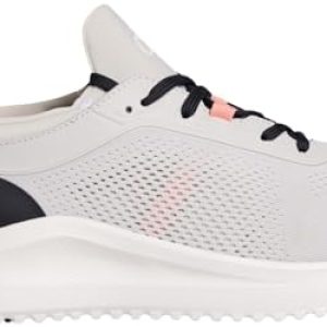 Calvin Klein Runner Sneaker Hombre Eva Tech Knit con Logotipo, Gris (Moonstruck/Creamy White/Orange), 43