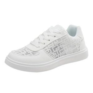 Zapatillas Mujer Vestir con Horma Ancha Zapatillas de Deporte Mujer Zapatos de 2026 Zapatos Tabla,Blancos,Bambas Planas Malla Transpirables,Casuales Ligeros Color Sólido Deportivas Anchos Caminar