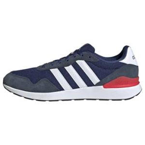 adidas Hombre Run 60s 4.0 Shoes, Dark Blue/Cloud White/Aurora Ink, 42 2/3 EU