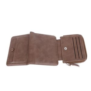 Cartera Vintage, con Textura Vintage, Múltiples Ranuras para Tarjetas, Elegante Cartera para Hombre para Viajes (Brown)