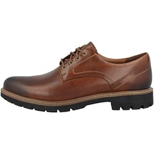 Clarks Batcombe Hall Derby – Zapatos de Cordones para Hombre, Marrón (Dark Tan Lea), 39.5 EU