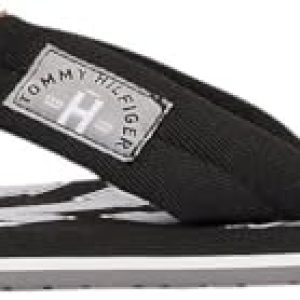 Tommy Hilfiger Chanclas para Hombre Essential TH Beach Sandal Zapatillas de baño, Negro (Black), 42