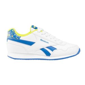 Reebok – Royal CL Jog 3.0, Zapatillas de Running, White/VECTORBLUE/ACIDYELLOW,