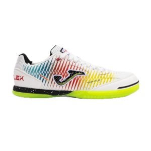 Joma Zapatillas Futsal, 35-47, Durabilidad y Agarre Superior para Juego Interior – Blanco Amarillo Rojo
