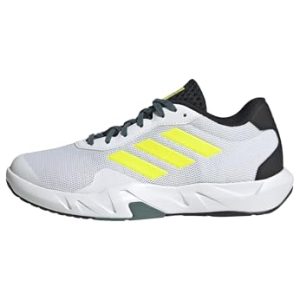 Adidas Hombre Amplimove Trainer Shoes, FTWR White/Lucid Lemon/Shock Pink, 43 1/3 EU