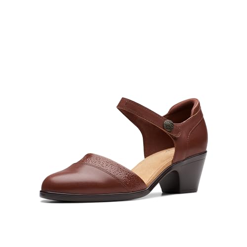 Clarks Emily 2 Ketra, Bomba Mujer, Piel marrón Claro, 44 EU