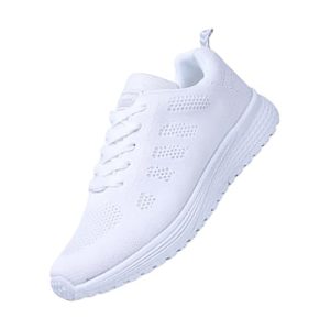 Genérico Zapatillas Mujer Zapatillas Mujer Senderismo Zapatos de Mujer, Zapatos Casuales, de Verano, Zapatos Casuales de con tacón Transpirable y Hueco Zapatillas Sneakers Mujer (White, 38)