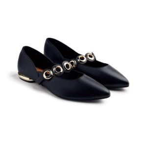 GIOSEPPO Bailarina de Piel Modelo Nimrod, Color Negro, Talla 36