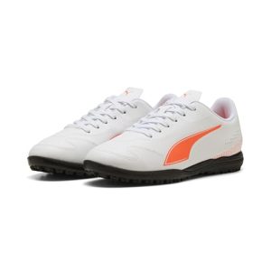 Puma Zapatillas de fútbol Unisex Vitoria II TT Jr para niños, Puma Blanco y Rojo Brillante, 4 UK
