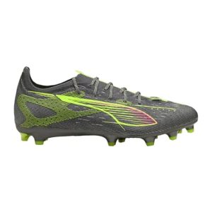 Puma – Ultra 5 Pro FG/AG, Zapatillas de fútbol Unisexo, Matte Aged Silver-Yellow Alert-Sun Struck,