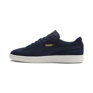 PUMA Smash V2, Zapatillas de Deporte Unisex adulto, Peacoat-Puma Team Gold-Whisper White, 40.5 EU