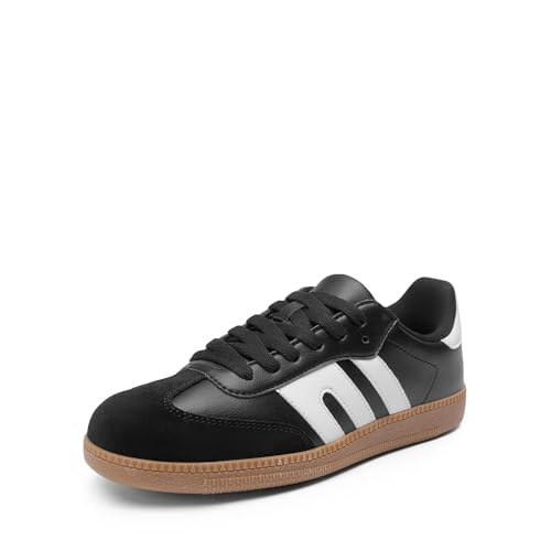 DREAM PAIRS Zapatos Casuales Mujer Zapatillas Planas Comodas con Tela Malla Transpirables y SUlea Goma Antideslizantes,Size 38.5,Negro,DWUMFN2550