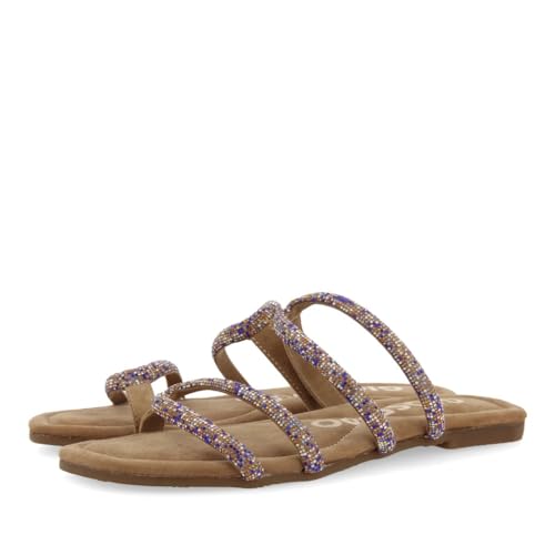 GIOSEPPO Sandalias Taupe DE Piel con Tiras con PEDRERÍA para Mujer TEMELEC