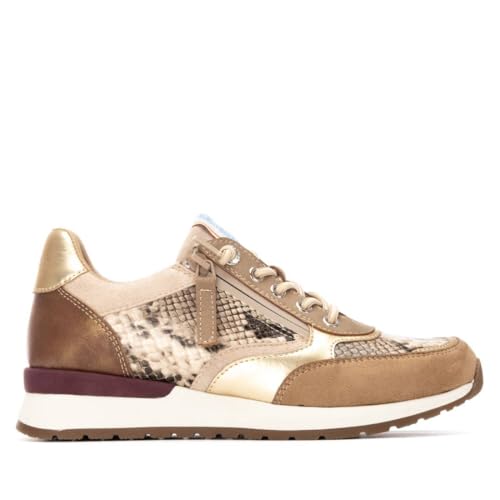 REFRESH - Zapatilla Mujer Beige - Calzado Cómodo y Versátil - Moda Casual - Modelo 17296003 (Talla 36)