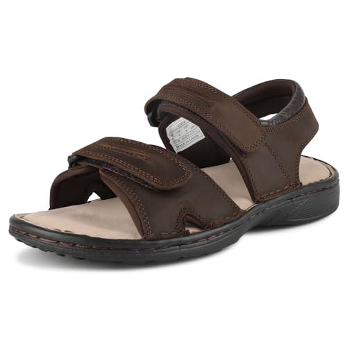 riemot Sandalias Hombre,Sandalias Hombre Verano para Trekking,Senderismo,Escalada y Viajes Marrón-EU46