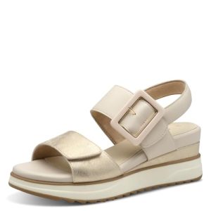 s.Oliver 5-28705-44, Sandalias Mujer, Champagne Comb, 42 EU